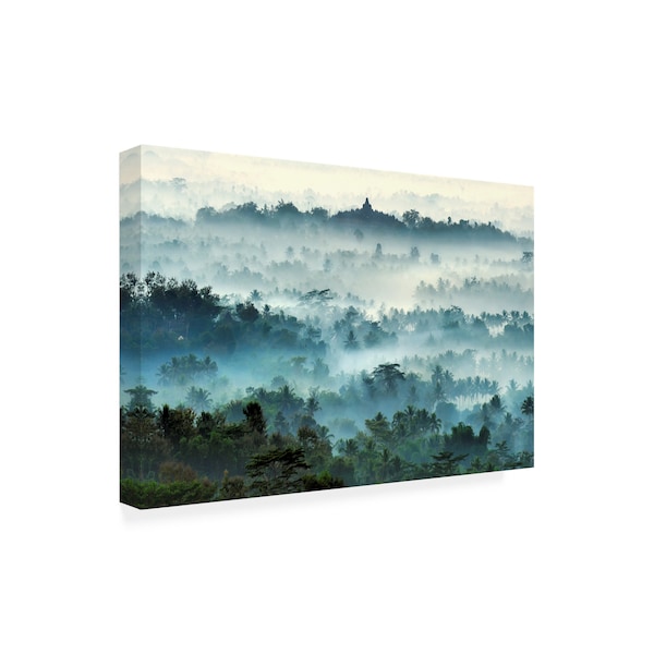 Ramdani 'Misty Borobudur' Canvas Art,12x19